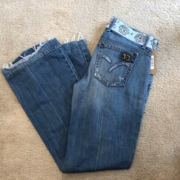 Joe's Jeans Denim - Joe's Jeans Raw Him Flare Embroidered Belt Line
